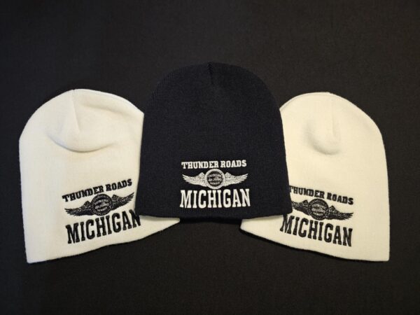 TRM Embroidered Black / White Beanie